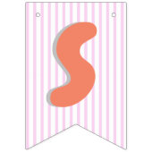 スウィートガーリーリトルワンキャンディ子供の誕生日 バンティングフラッグ (第1の旗)