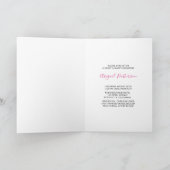 スウィートガーリー16ピンクホワイトパリ誕生日 招待状 (内部)