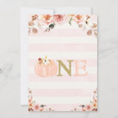 スウィートガールズ素朴秋カボチャ1st誕生日 招待状 (裏面)