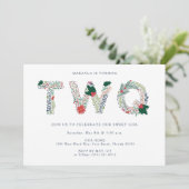 スウィートガールフローラセカンドバースデーパーティー 招待状 (スタンド正面)