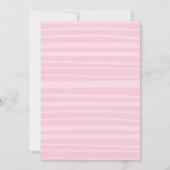 スウィートガール ウォーターカラーうさぎ ベイビーシャワー ピンク 招待状 (裏面)