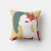 スウィートガール&水玉模様 クッション (正面)