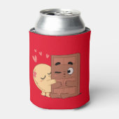 スウィートキスチョコパンケーキバレンティンズカップルラブ 缶クーラー (缶正面)