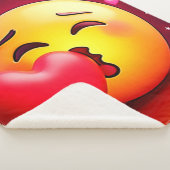 スウィートキスハート絵文字 シェルパブランケット (3/4)