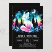 スウィートキットンキャット誕生日 招待状 (正面/裏面)