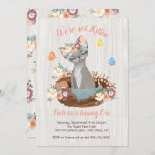 スウィートキットンバースデーパーティ招待状 招待状 (正面/裏面)