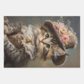 スウィートキットンヴィンテージドレスデクページ紙 ラッピングペーパーシート (正面)