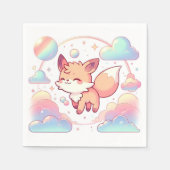スウィートキツネベビーシャワー スタンダードカクテルナプキン (正面)