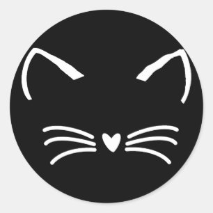 スウィートキャットキットン顔 ラウンドシール