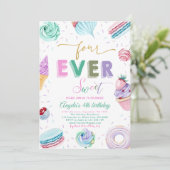 スウィートキャンディお祝い4th Birthday 招待状 (スタンド正面)