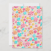 スウィートキャンディカーニバルバースデーパーティーの招待 招待状 (裏面)