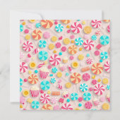 スウィートキャンディカーニバルバースデーパーティーの招待 招待状 (裏面)