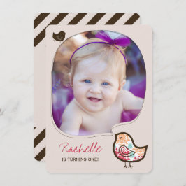 スウィートキャンディダマスクシックガール1st誕生日招待状 招待状