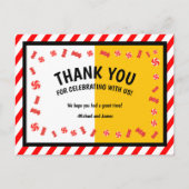 スウィートキャンディテーマキッズダブル誕生日ありがとう ポストカード (正面)