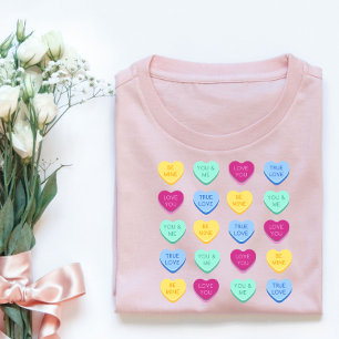 スウィートキャンディハートデザイン Tシャツ
