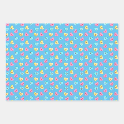 スウィートキャンディハートバレンティンデー ラッピングペーパーシート (正面2)