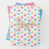 スウィートキャンディハートバレンティンデー ラッピングペーパーシート (インサイチュ)