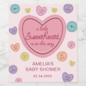 スウィートキャンディバレンタインベビーシャワーワインラベル ワインラベル (シングルラベル)