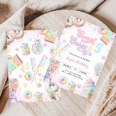 スウィートキャンディランドアイスクリームガールズ5th誕生日 招待状