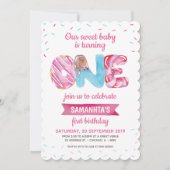 スウィートキャンディランドファースト誕生日 招待状 (正面)