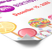 スウィートキャンディランド誕生日アイスクリームドナットウェルカム ポスター (角)