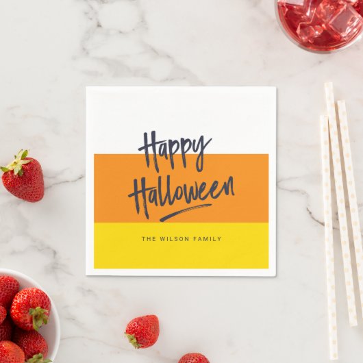 スウィートキャンディーコーンハッピーハローウィン スタンダードカクテルナプキン (インサイチュ)