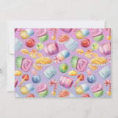 スウィートキャンディ第1回第3回第4回フォト誕生日 招待状 (裏面)