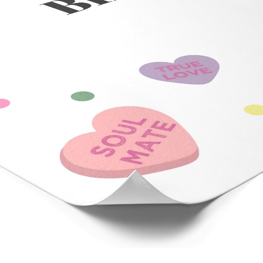 スウィートキャンディ誕生日ウェルカムサイン ポスター (角)