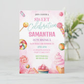 スウィートキャンディ誕生日ガール 招待状 (スタンド正面)