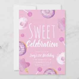 スウィートキャンディ誕生日ドーナッツピンクガールズパーティー