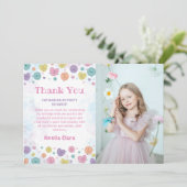 スウィートキャンディ誕生日写真サンキューカード サンキューカード (スタンド正面)