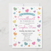 スウィートキャンディ2月の誕生日パーティーfor Girl 招待状 (正面)