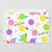 スウィートキャンディ3フォト誕生日招待状 招待状 (裏面)