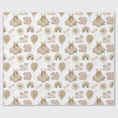 スウィートキリンベビージャンパー，ブーティ，ボトル ラッピングペーパー (フラット)