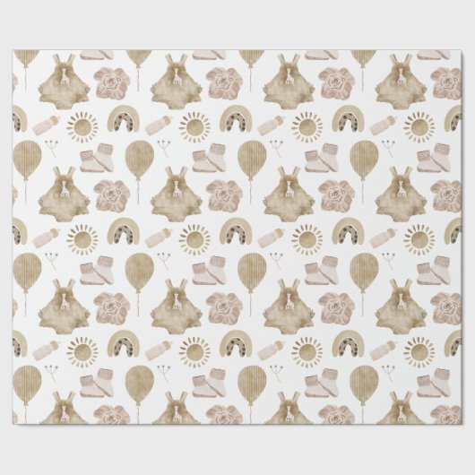 スウィートキリンベビージャンパー，ブーティ，ボトル ラッピングペーパー (シーム)