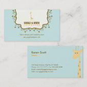 スウィートキリン育児/ブティックビジネスカード 名刺 (正面/裏面)