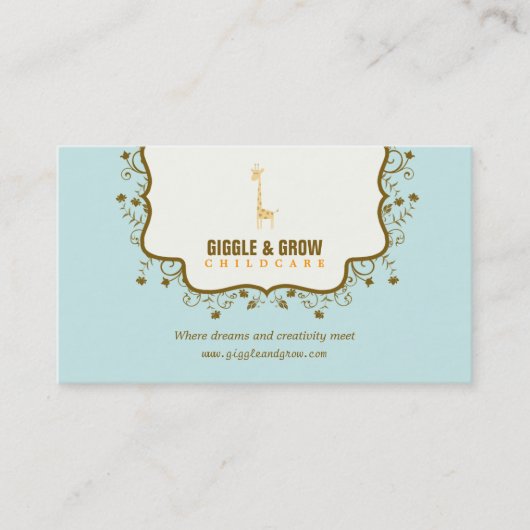 スウィートキリン育児/ブティックビジネスカード 名刺 (正面)