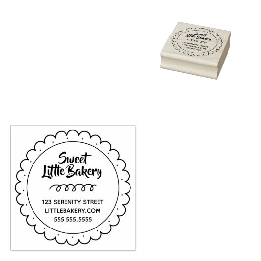 スウィートクッキーベーカリーのビジネスアドレス ラバースタンプ (押印)