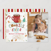 スウィートクッキー誕生日フォト招待状