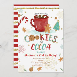 スウィートクッキー誕生日招待状 招待状