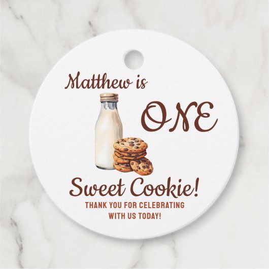 スウィートクッキー1つ！最初の誕生日パーティー フェイバータグ (正面)