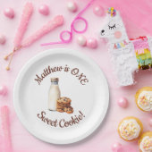 スウィートクッキー1つ!最初の誕生日パーティー ペーパープレート (パーティー)