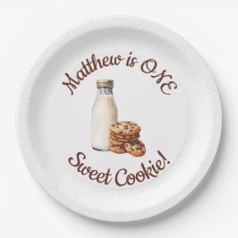 スウィートクッキー1つ！最初の誕生日パーティー ペーパープレート