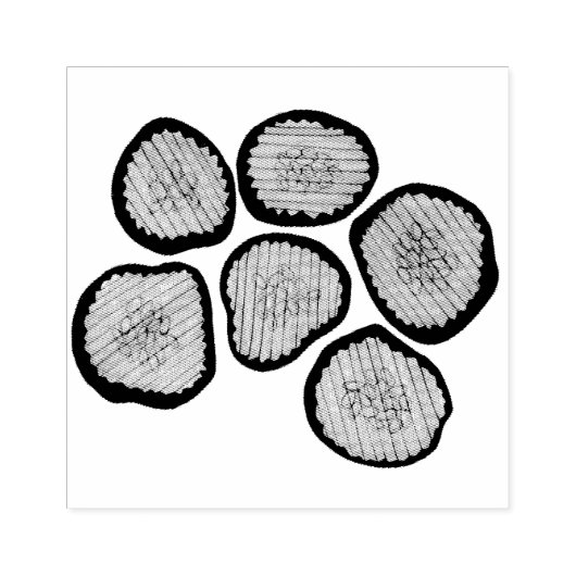 スウィートクランチークシャーディルピックルチップスグルメ ラバースタンプ (インプリント)