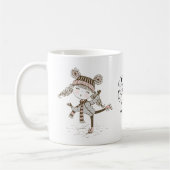 スウィートクリスマスウィズアイススケートで滑る コーヒーマグカップ (左)