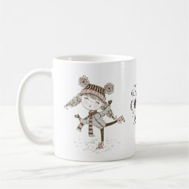 スウィートクリスマスウィズアイススケートで滑る コーヒーマグカップ