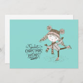 スウィートクリスマスウィズアイススケートで滑る シーズンカード (正面/裏面)