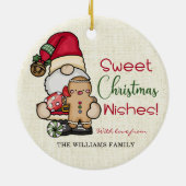 スウィートクリスマスウィッシュ格言ジンジャーパン セラミックオーナメント (裏面)