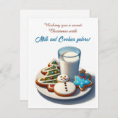 スウィートクリスマスカード – お願いホリデーファイル 招待状 (正面/裏面)