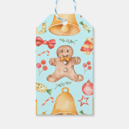 スウィートクリスマスクッキーとキャンディー ギフトタグ